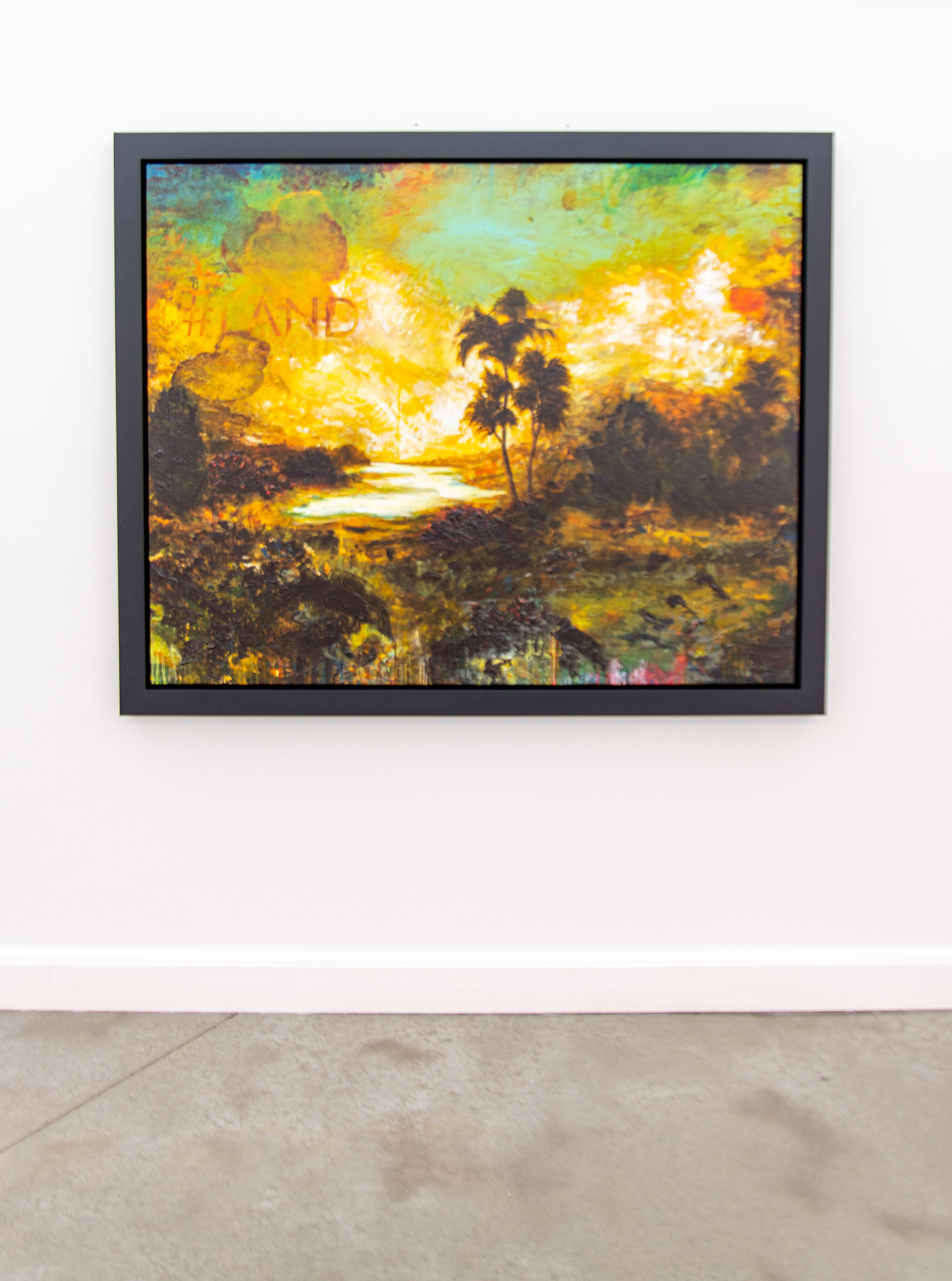 #Land - large, vibrant, bold, impressionist, landscape, acrylic on panel For Sale 7