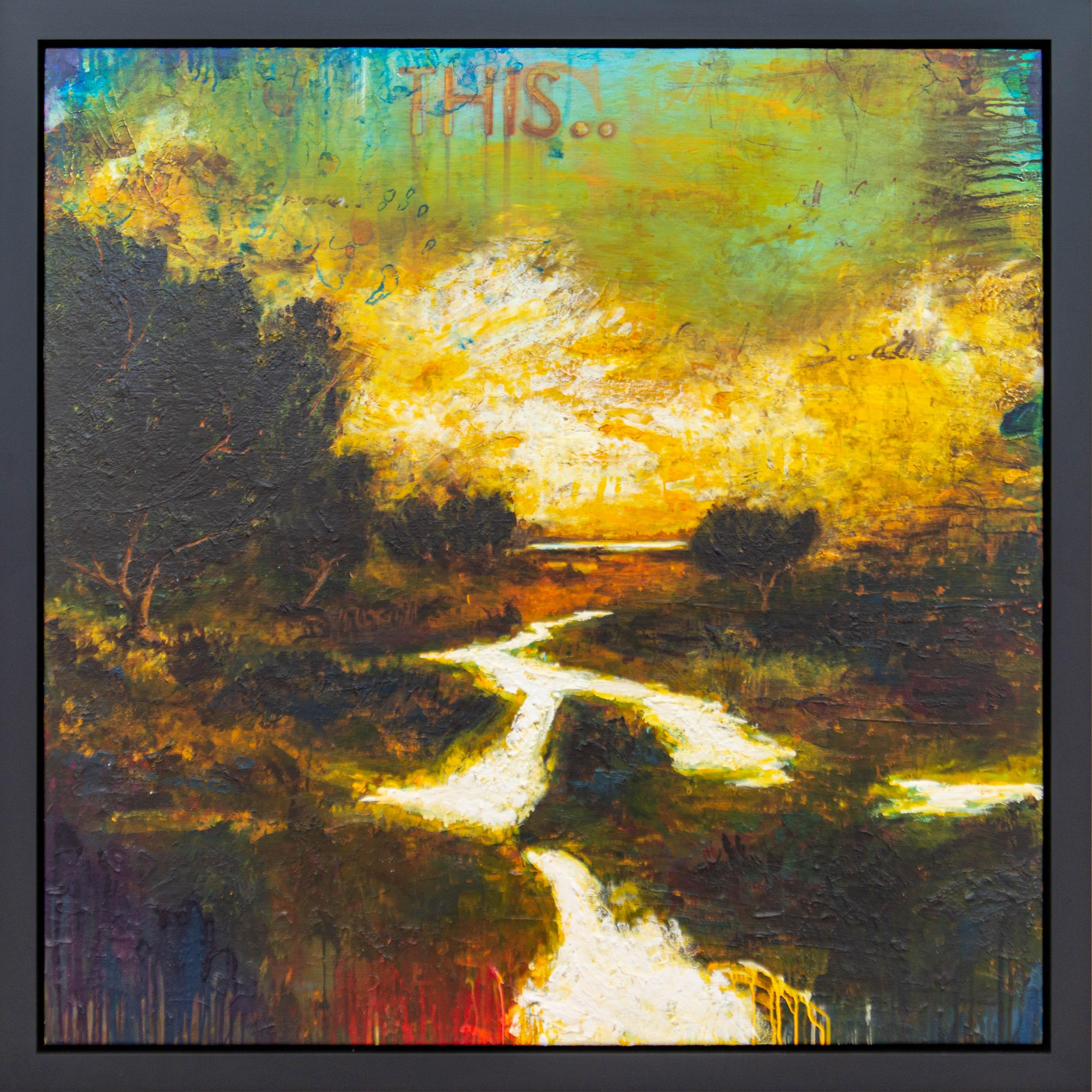 Ce... - vibrant, audacieux, impressionniste, paysage, acrylique sur panneau - Impressionnisme Painting par Sylvain Louis-Seize