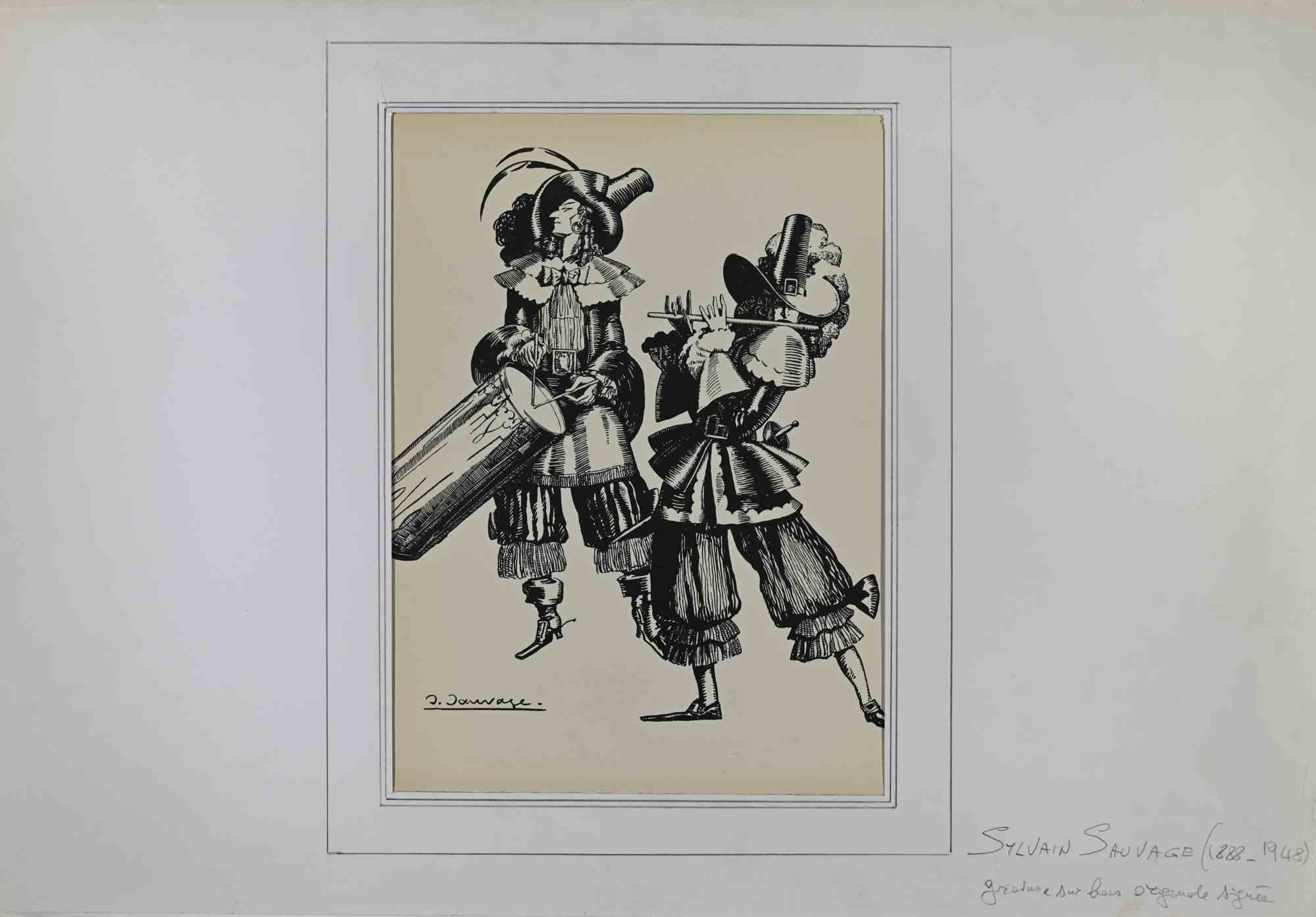 The Musicians is an artwok realized in early-20th century, by the French Artist Sylvain Sauvage (1888 - 1948). 

Woodcut on paper. Signed on plate on the left margin.

The artwork is attached on passepartout: 38x55.5 cm.

Good conditions.

Félix