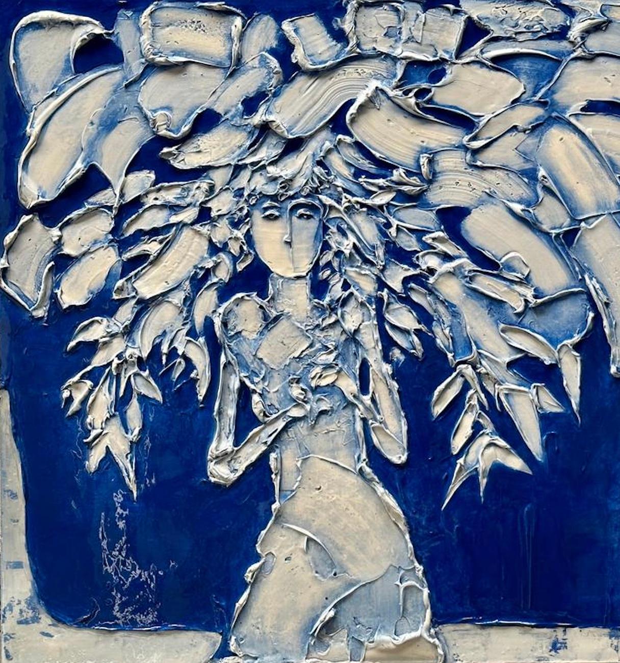 Sylvain Tremblay Abstract Painting - Au Jardin Des Oiseaux Bleus