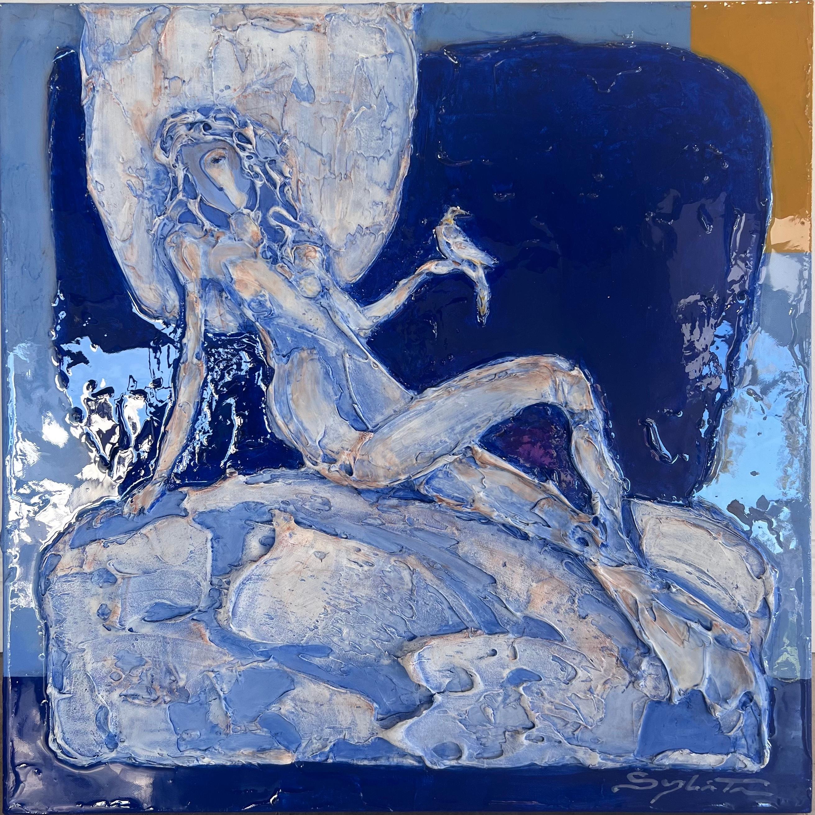 Brise Au Rocher Bleu - Painting by Sylvain Tremblay