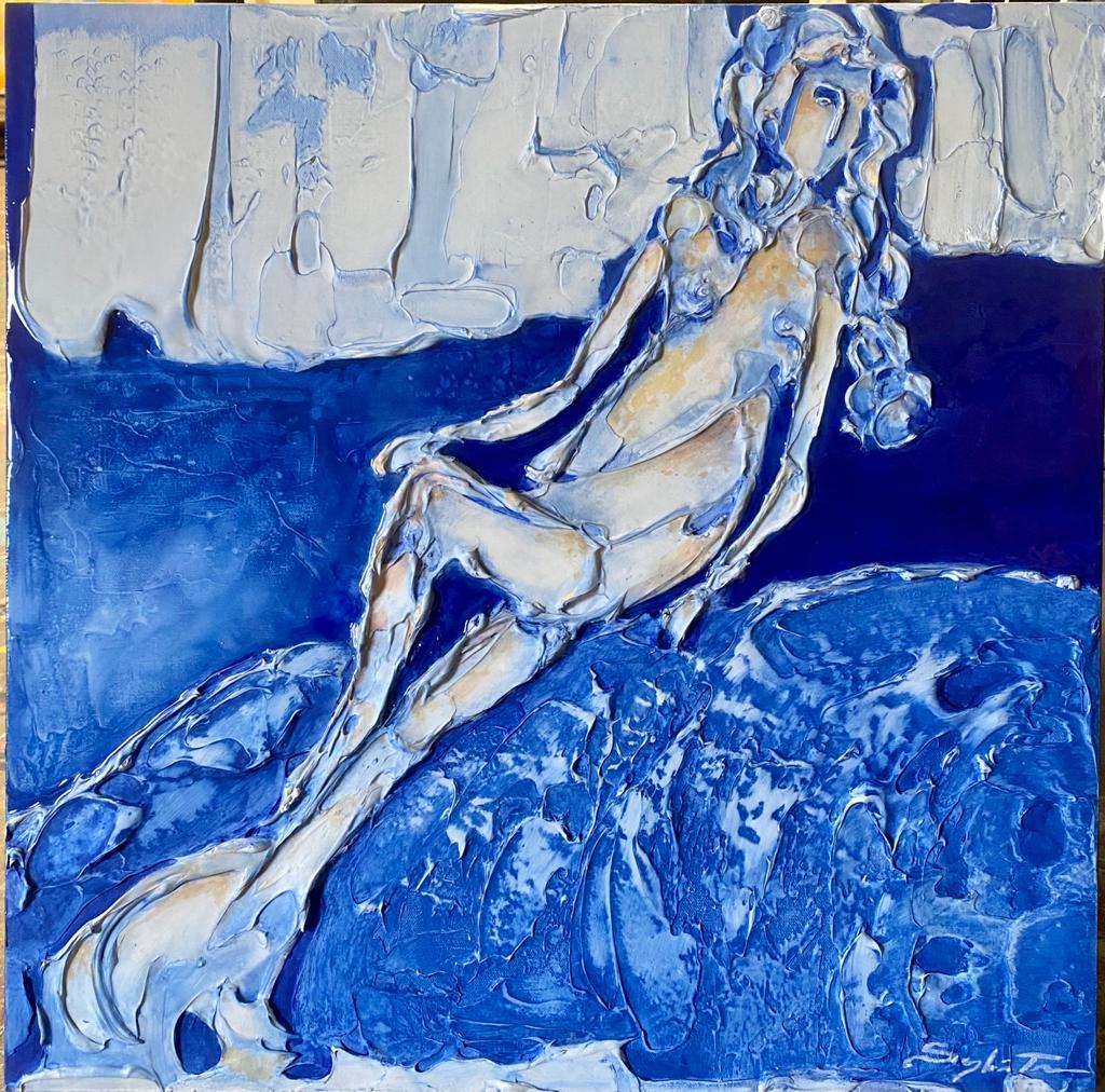 Sylvain Tremblay Figurative Painting - Spare des Bleus