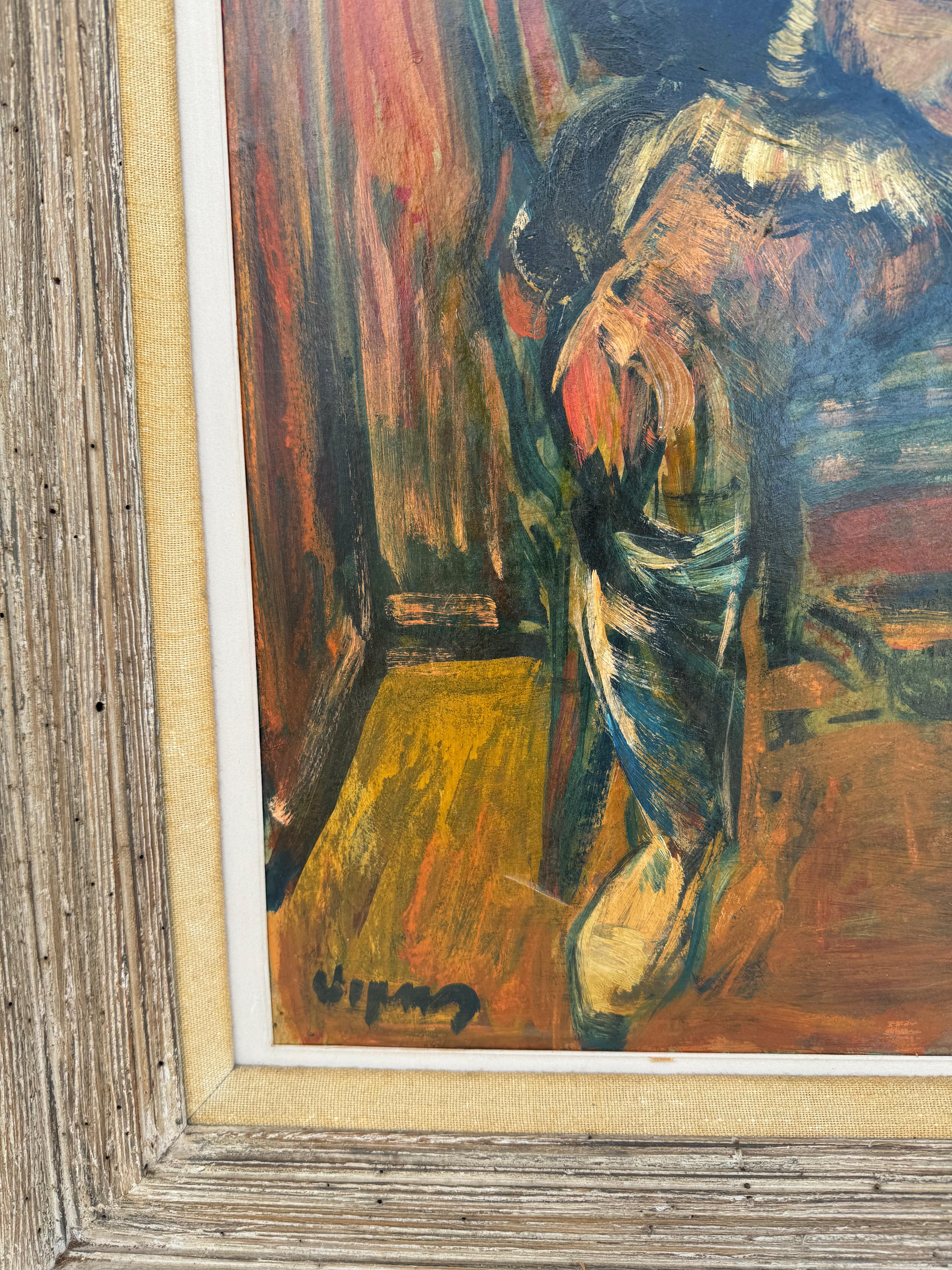 Portrait Of A Man - Expressionist Painting by Sylvain Vigny