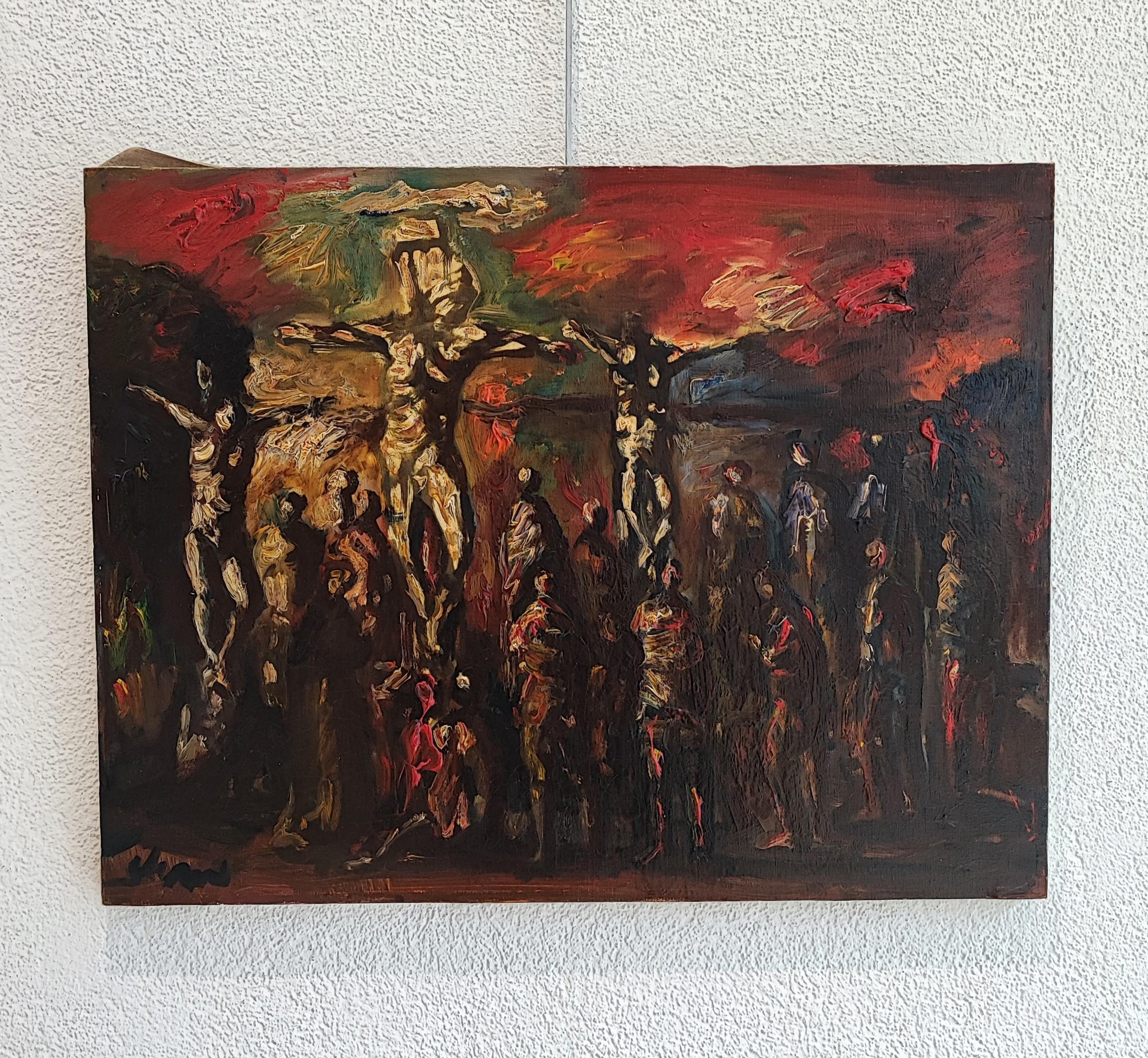 The Crosses - Painting by Sylvain Vigny