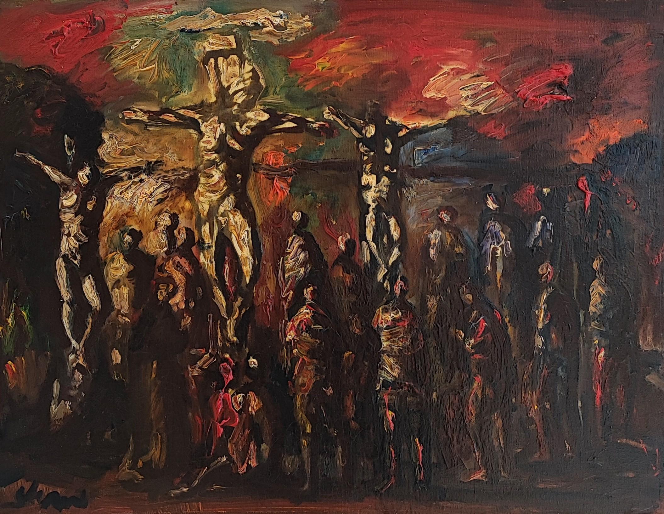 Sylvain Vigny Abstract Painting - The Crosses