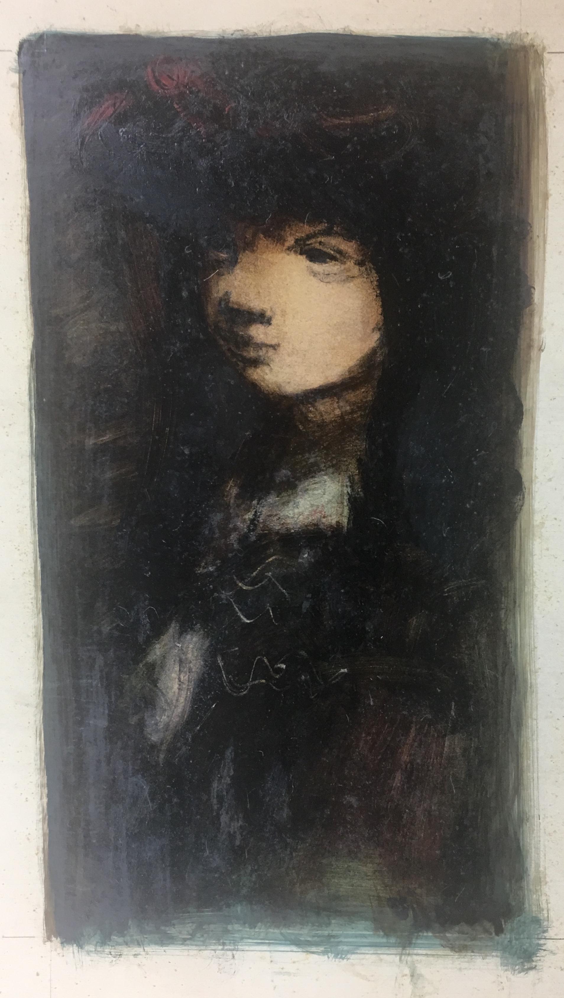 Peinture Huile sur papier originale de Sylvain Vigny, signée en vente