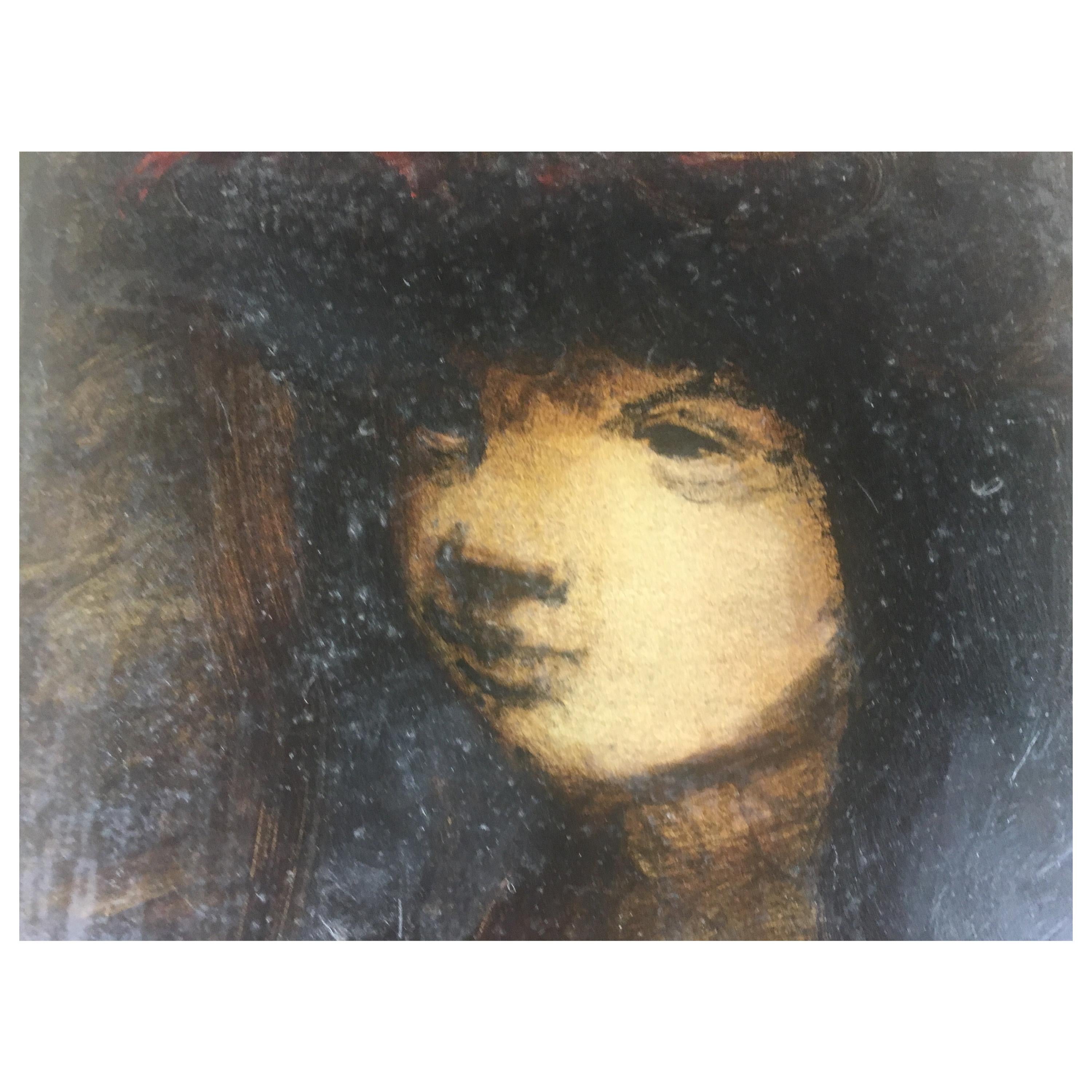 Sylvain Vigny Original Figurative Oil on Paper Painting, Signed For Sale