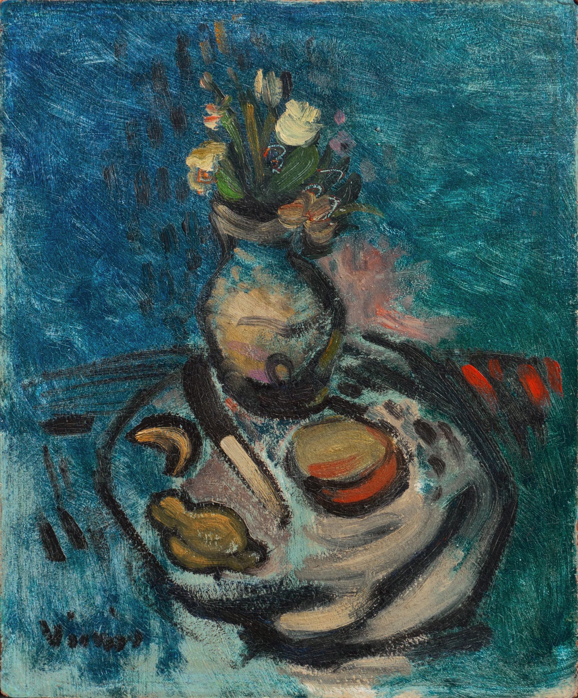 Still-Life Painting Sylvain Vigny - Nature morte sur table, Musée d'Art Moderne de Paris, Centre Pompidou, Nice