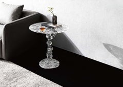SYLVARA Crystalline Bamboo Accent Table - Luxuriöser skulpturaler Beistelltisch aus Bambus