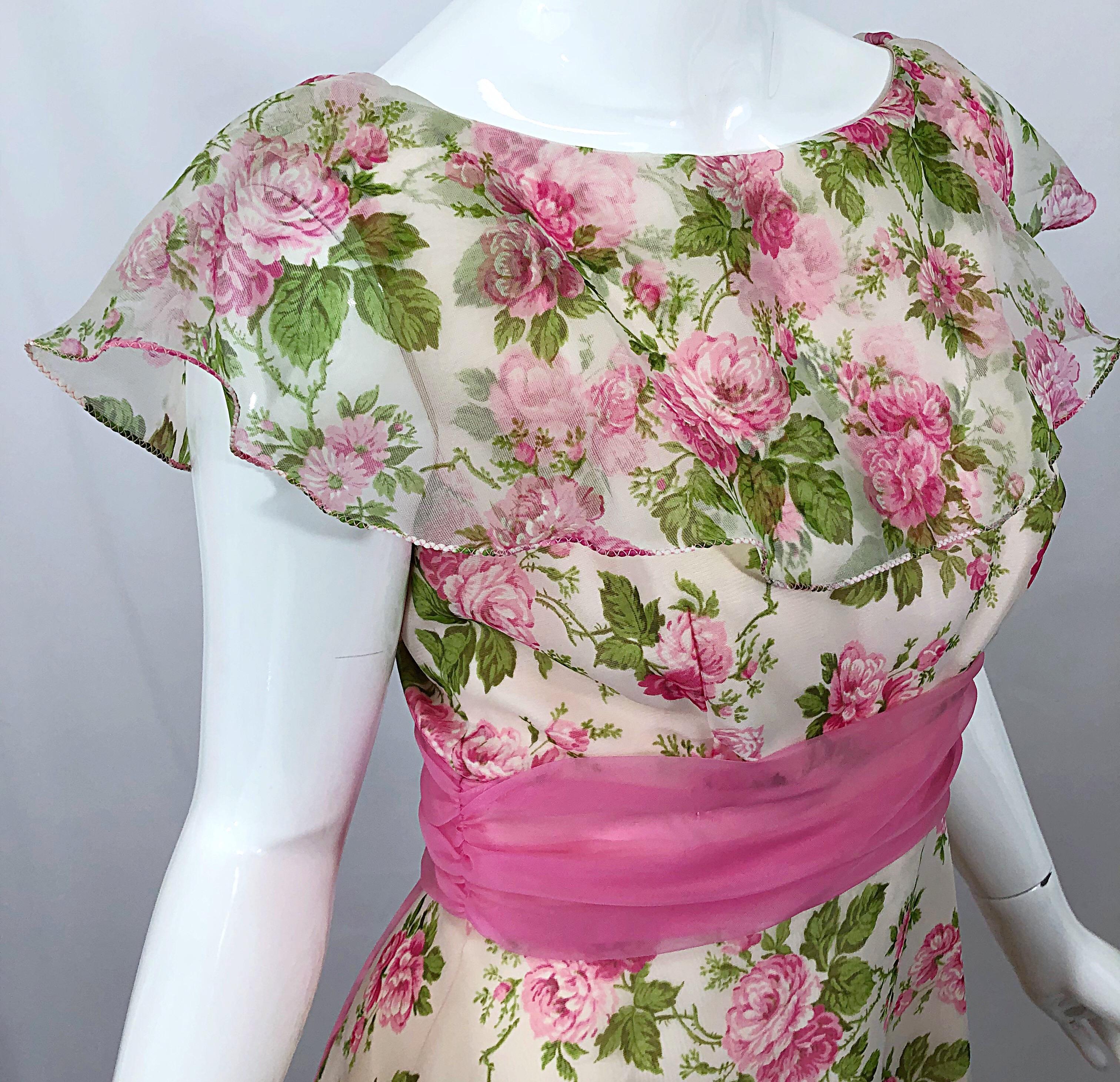 sylvia printed chiffon maxi dress