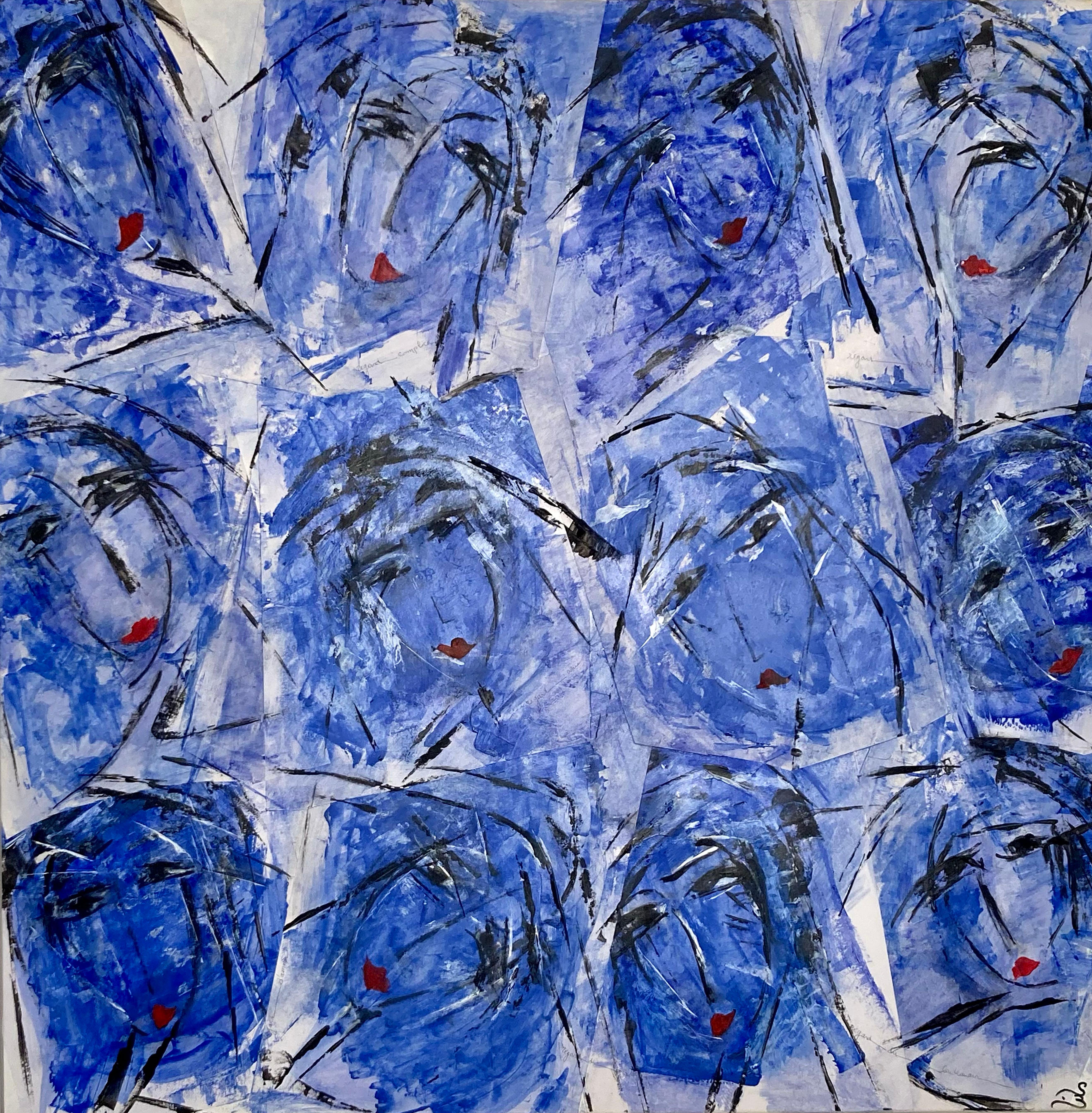 French Contemporary Art by Sylvia Brotons - Blue Indigo