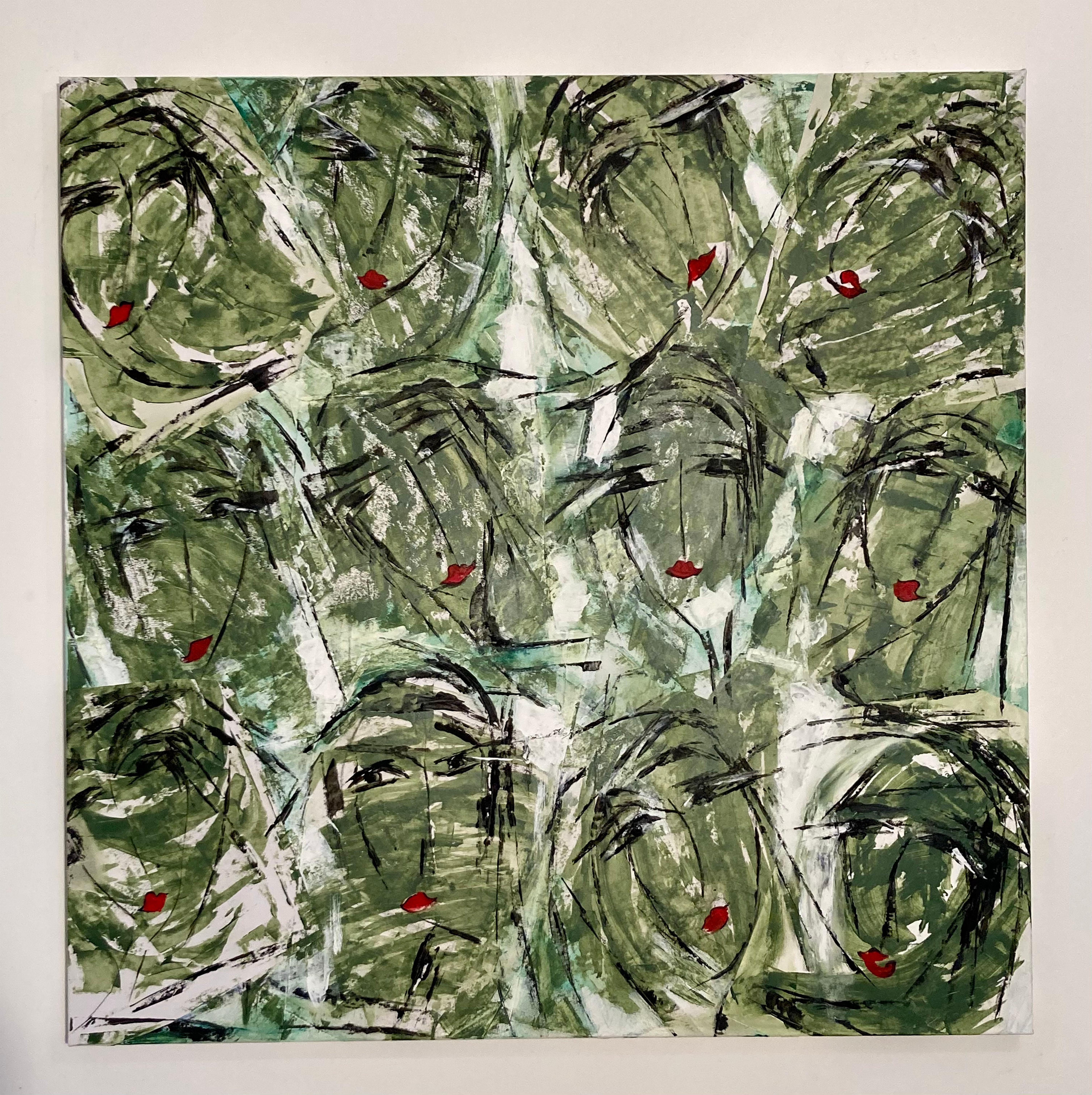 Arte contemporanea francese di Sylvia Brotons - Verde in vendita 1