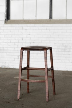 Sylvia Bar Height Stool with Brass Footrest Set