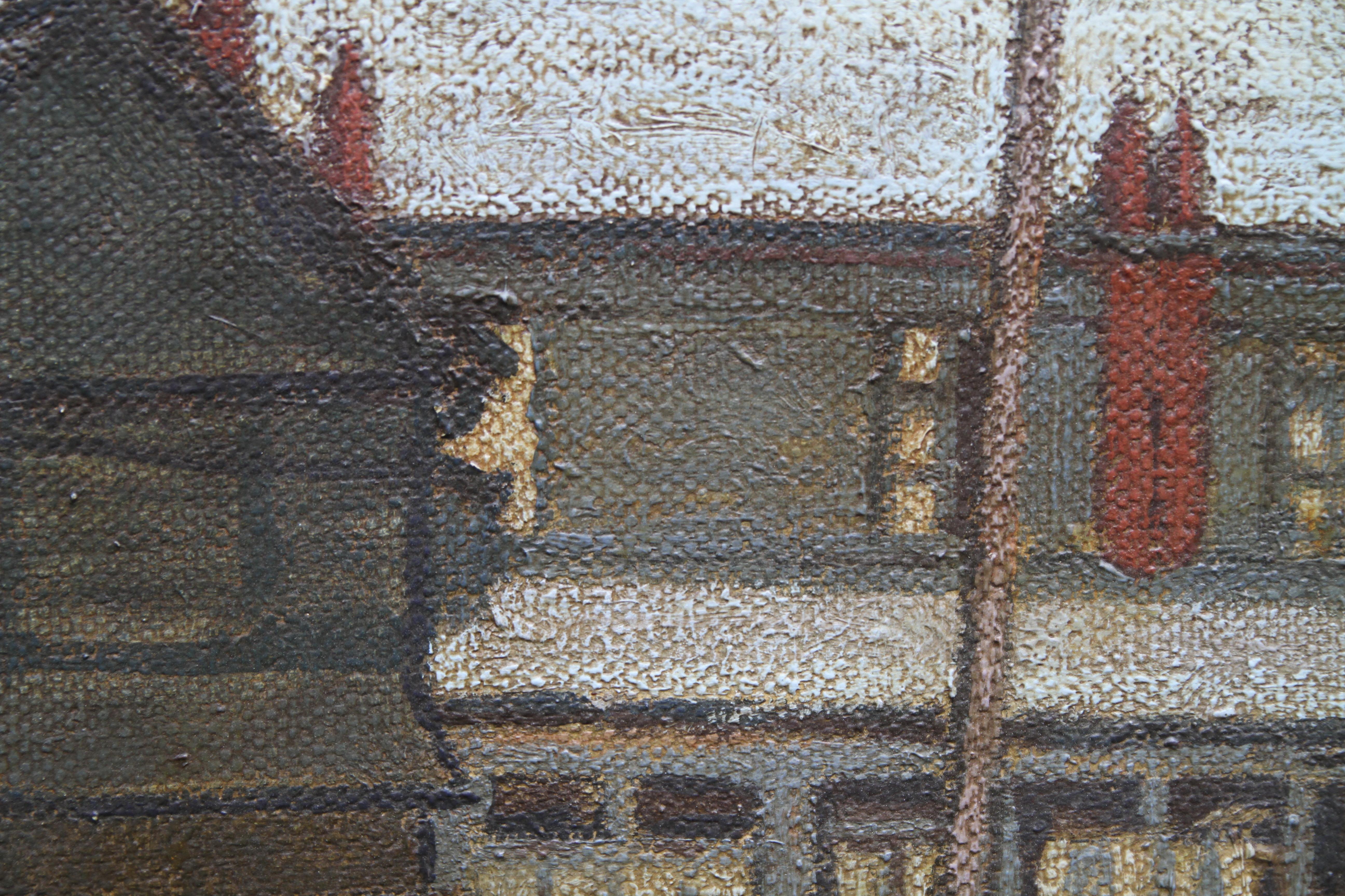 Envermeu Francia - arte británico pintura al óleo pueblo de Normandía artista femenina en venta 2