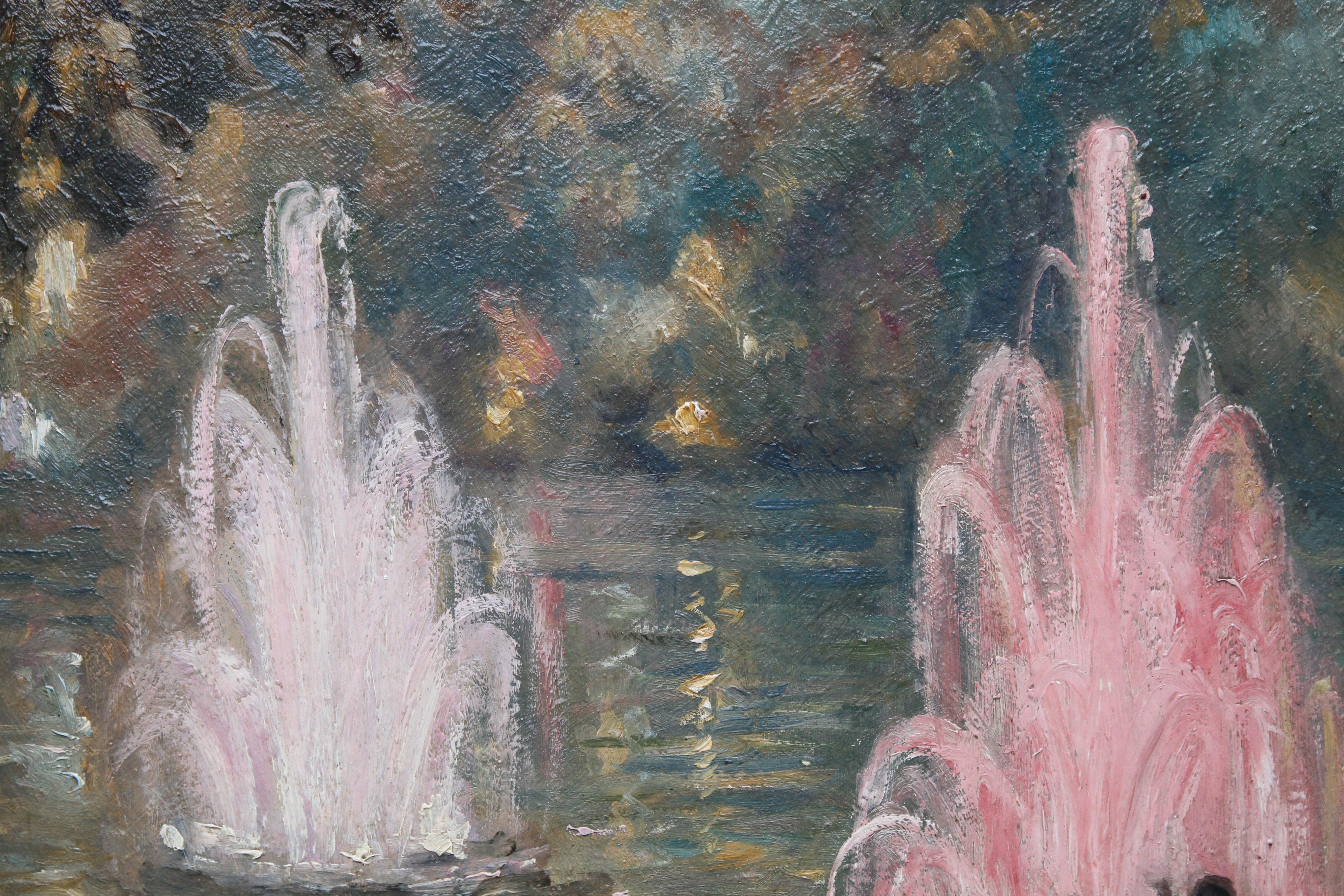 Brunnen in Pernes Les Fountaines, Frankreich, impressionistisches Landschaftsgemälde  im Angebot 3