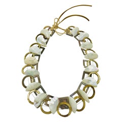 Sylvia Gottwald, 3D Mother of Pearl Statement Necklace with Shells