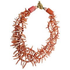 Sylvia Gottwald, Angel skin Coral necklace , multi strand,