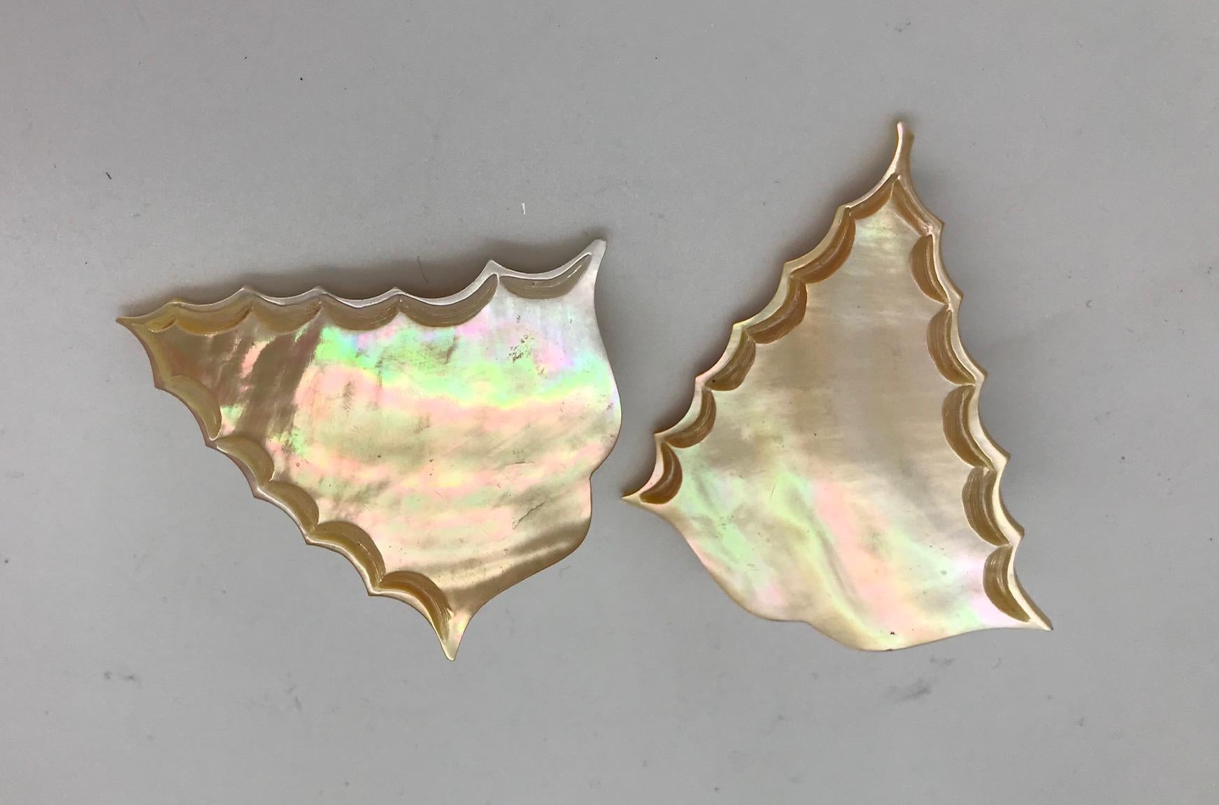 Sylvia Gottwald, Brooch white/gold Mother of Pearl , Amethist with large  Earring In New Condition For Sale In Washington DC, DC