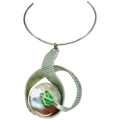 Sylvia Gottwald,  Emerald  Pendant on Choker Necklace.