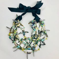 Sylvia Gottwald, Multi strand Paua /Haliotis long Statement Necklace.