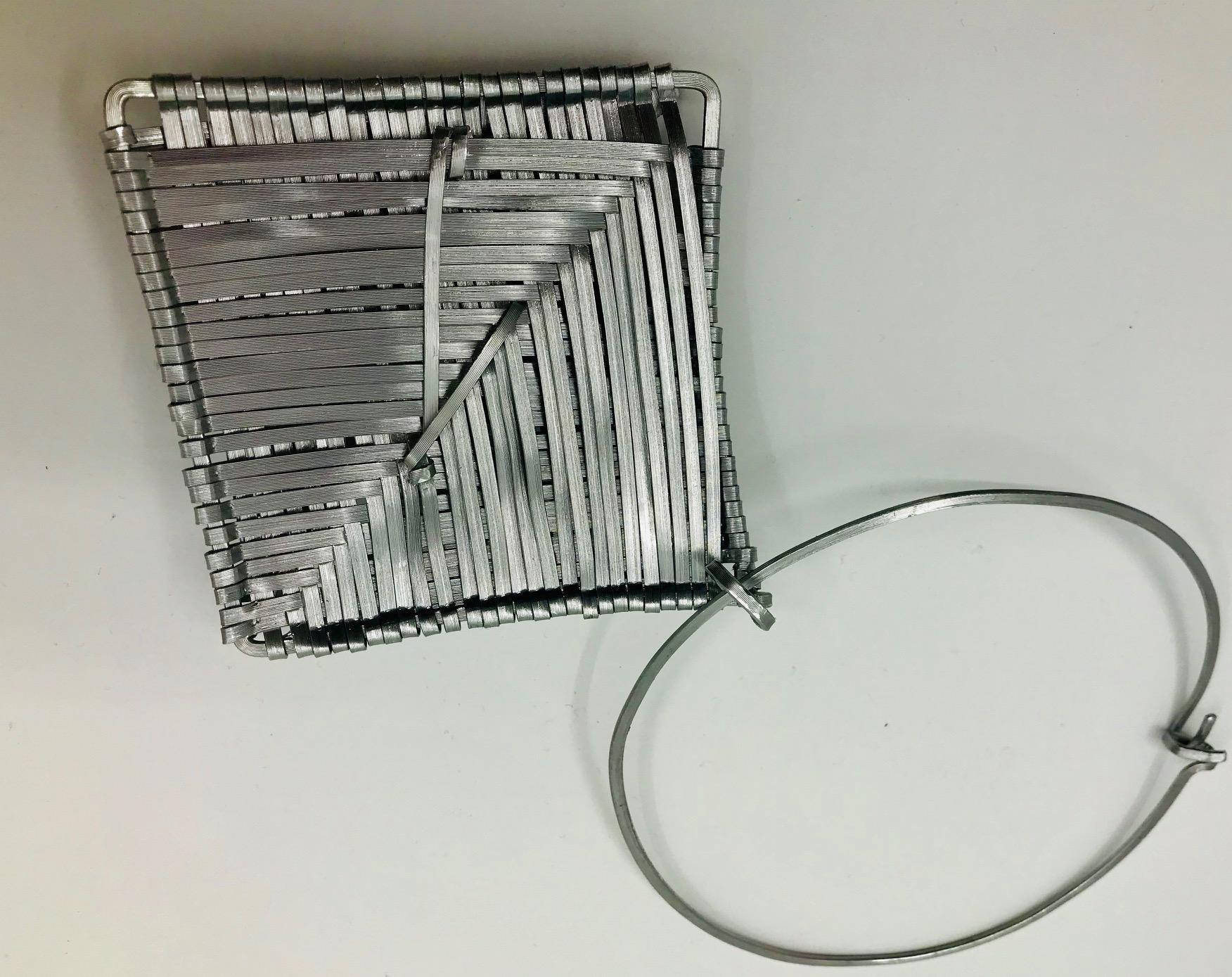 Contemporary Sylvia Gottwald, Osmena , Nautilus Pearl, Pendant in Aluminum wire cage/ For Sale