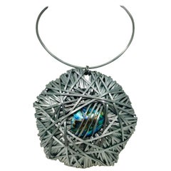 Sylvia Gottwald, Paua eco -luxe Pearl Pendant on Choker Necklace
