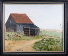 Sylvia Grottick - 1980 Óleo, Dickens Farm Castle Hill