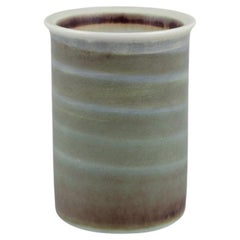 Sylvia Leuchovius for Rörstrand. Ceramic vase in green and blue tones