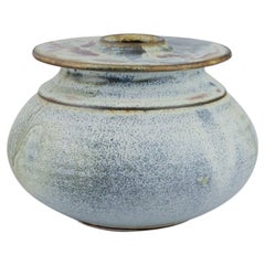 Sylvia Leuchovius, her own workshop.  Large unique ceramic vase. 1970s