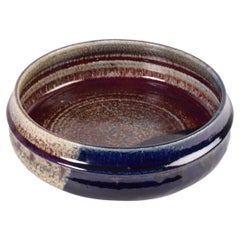 Gran cuenco de cerámica Sylvia Leuchovius para Rörstrand Atelje, años 60