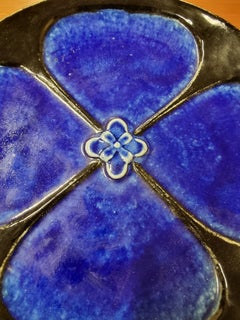 Sylvia Leuchovius, Plato decorativo grande y raro, escandinavo moderno