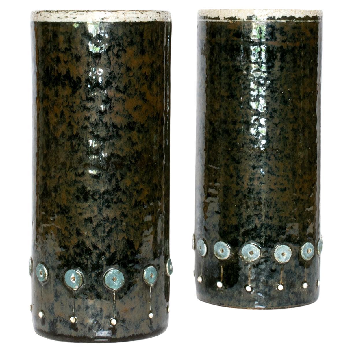 Paire de vases Rorstrand de Sylvia Leuchovius, Scandinavian Modern, Suède