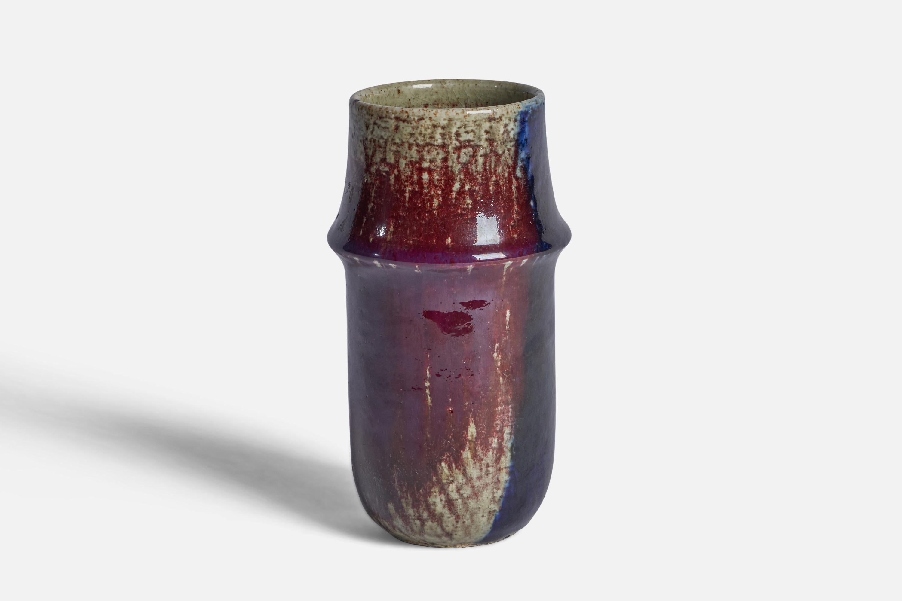 Sylvia Leuchovius, Vase, Glazed Stoneware, Rörstrands, 1976 For Sale 1