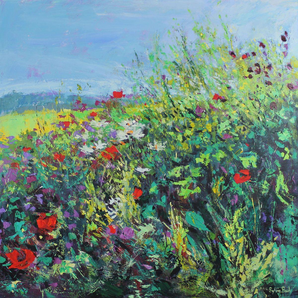 Sylvia Paul Landscape Painting - Edge of the Meadow