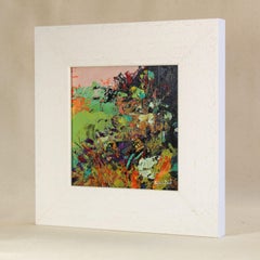 Field's Edge - Abstract Landscape Oil Floral Painting Modern natural original