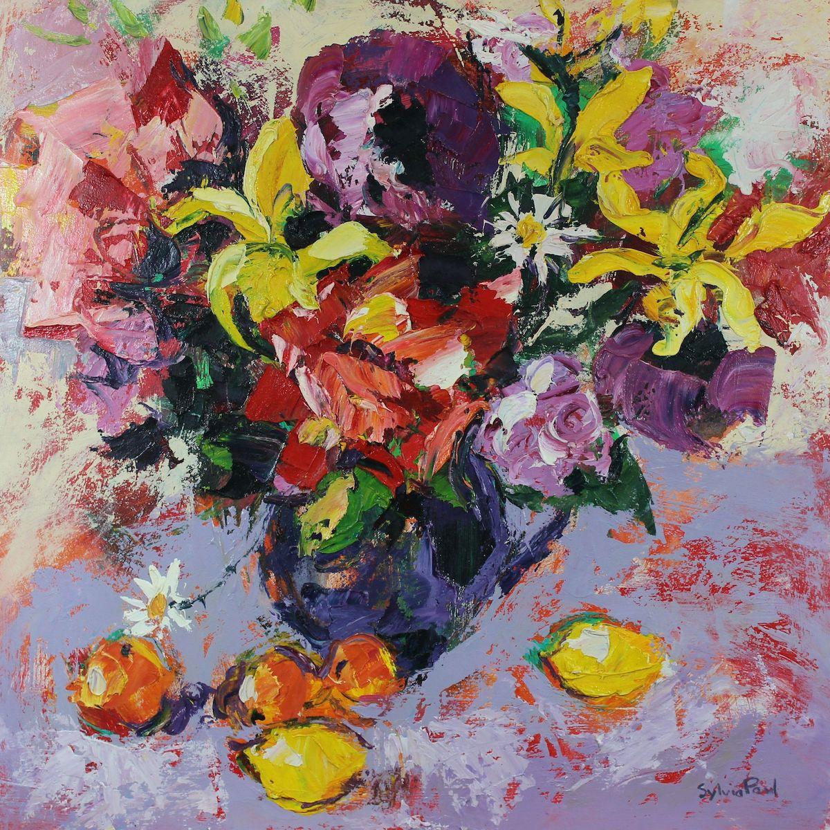 Sylvia Paul Interior Painting - June Flowers Still Life