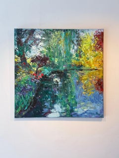Monet’s Garden - original impressionism landscape painting - contemporary art