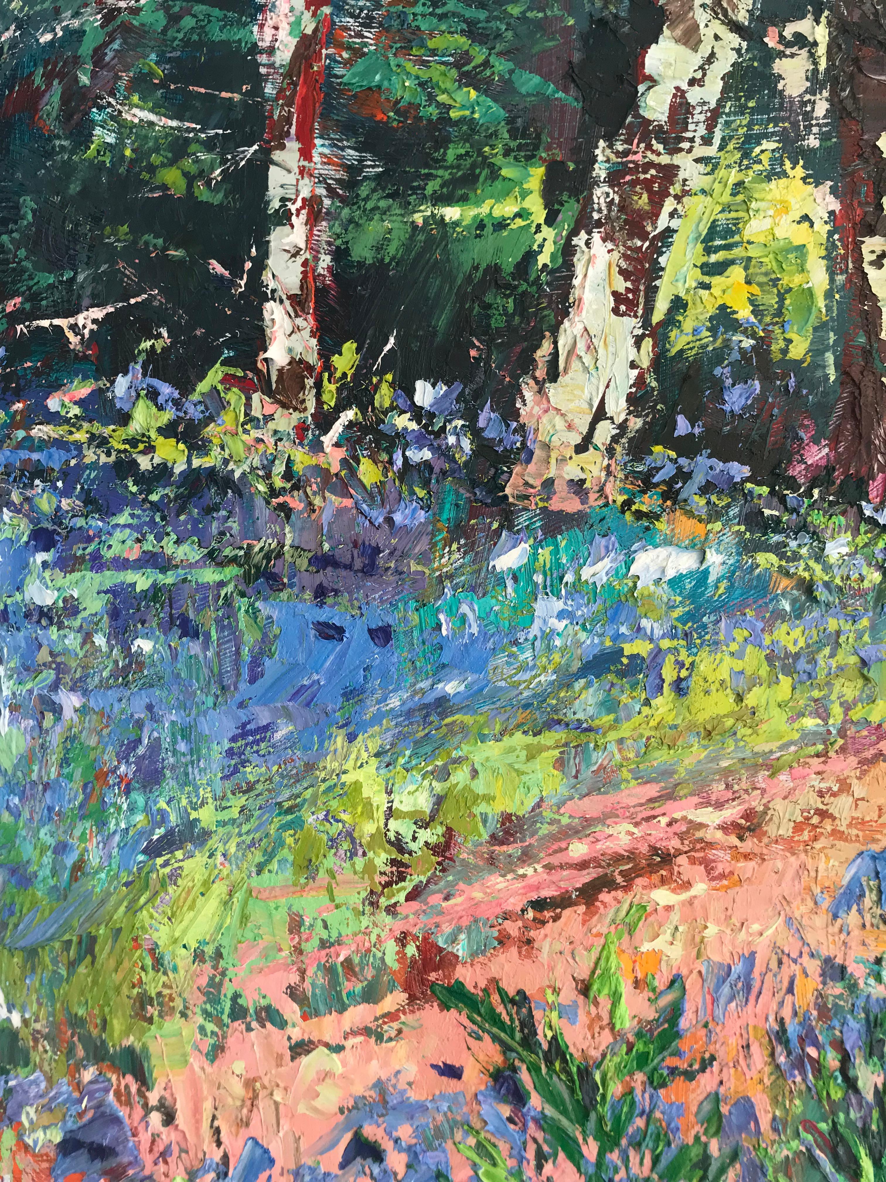 Woodland Wander - Original abstract floral landscape painting-contemporary Art For Sale 1