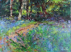 Woodland Wander - Original abstract landscape floral modern impasto oil painting