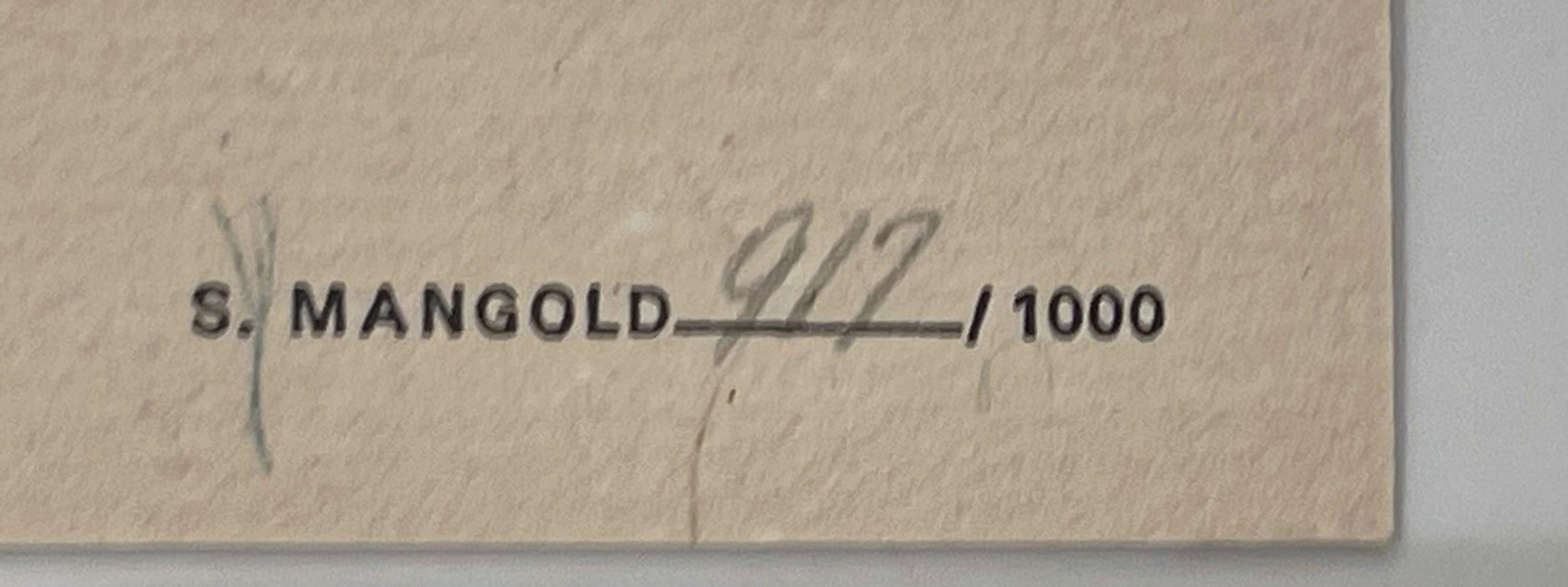 Six Inches Four Ways in the original colophon envelope, pencil numbered 917/1000 - Print by Sylvia Plimack Mangold