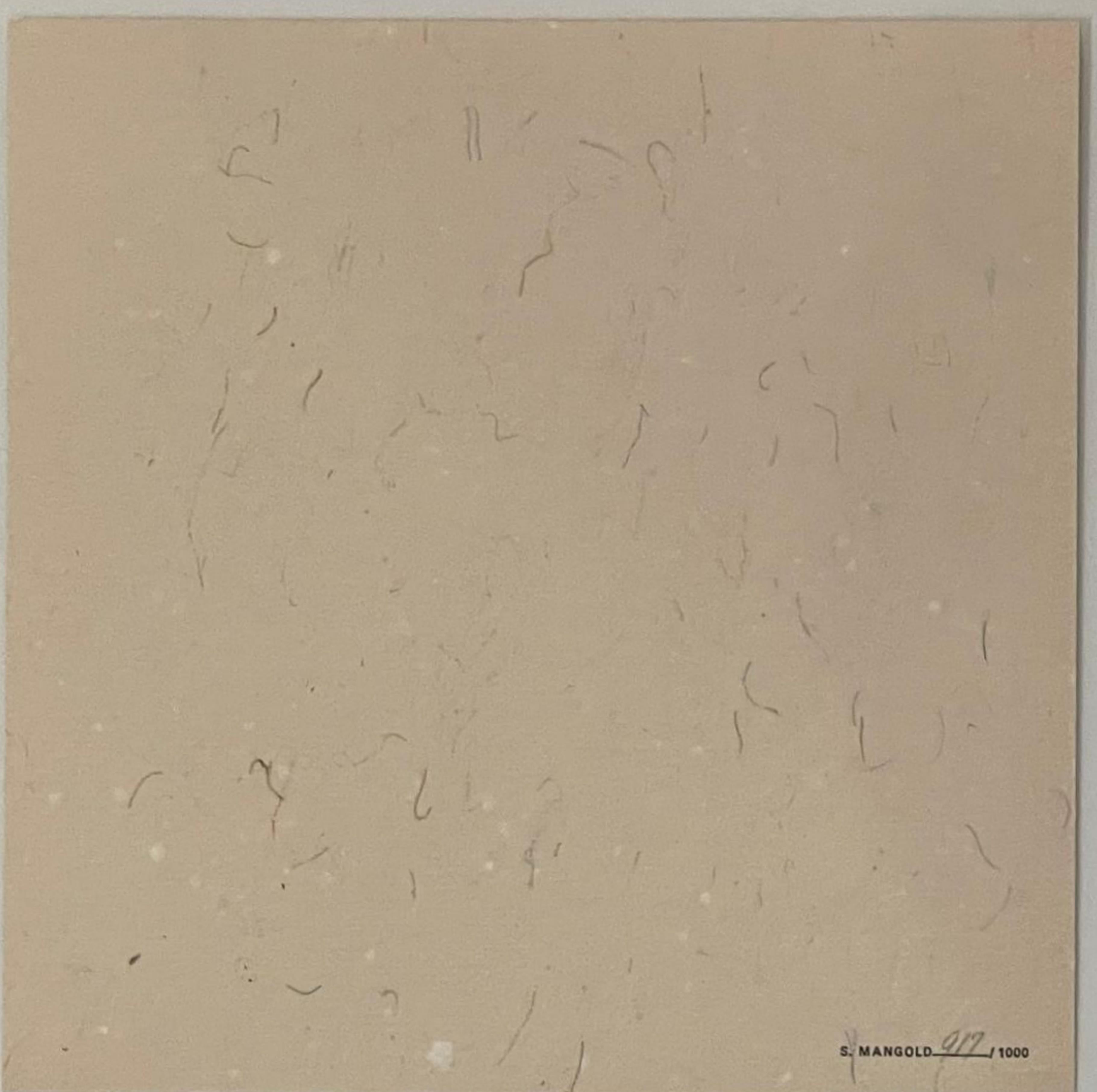 Six Inches Four Ways in the original colophon envelope, pencil numbered 917/1000 - Abstract Print by Sylvia Plimack Mangold