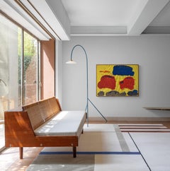 1950s "Traffic" Oil and Sand Abstract Painting NYC Brooklyn Museum Signed