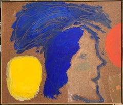 « Blue Cloud Over Head », artiste expressionniste abstraite de l'époque médiévale de New York représentant une femme