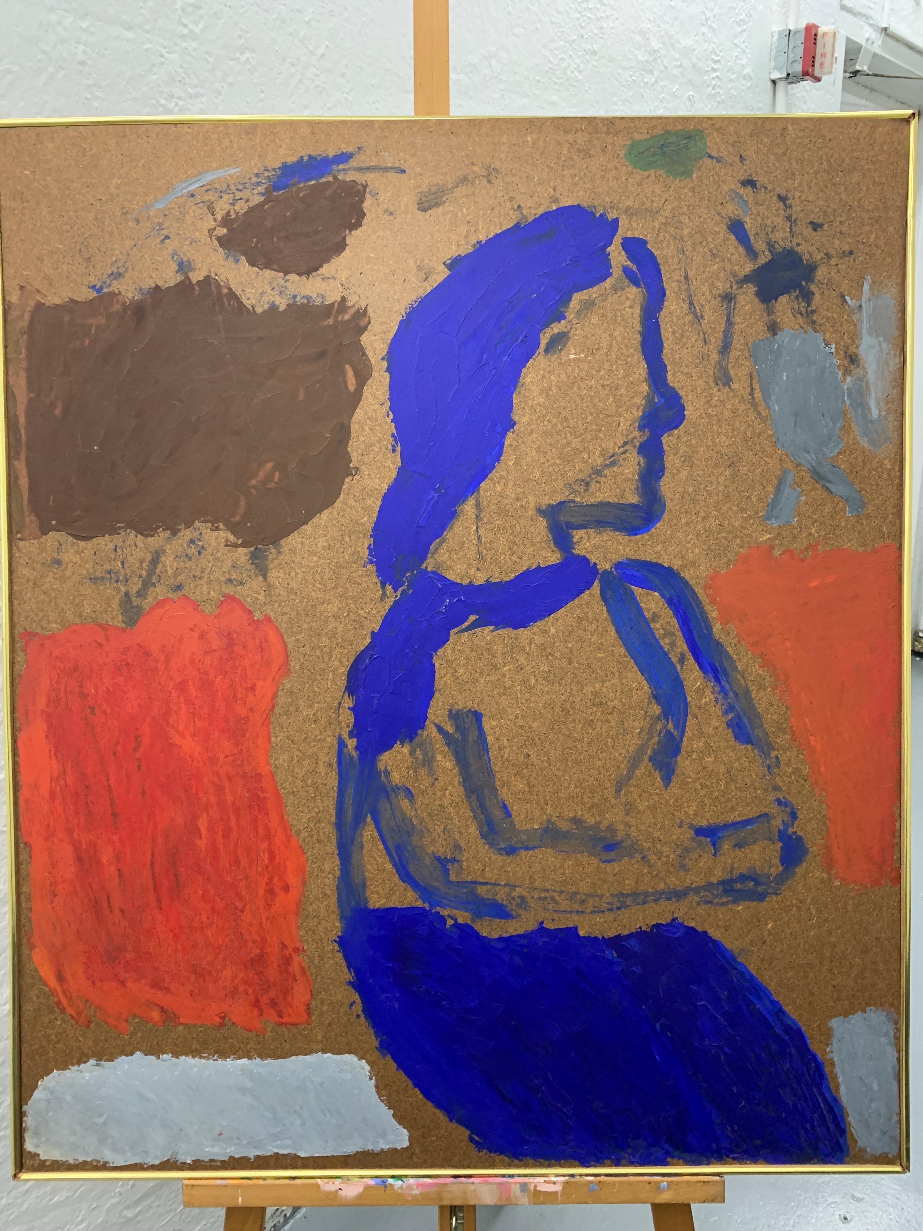 Artiste expressionniste abstraite new-yorkaise du milieu du siècle dernier, « Armoiries croisées » - Expressionnisme abstrait Painting par Sylvia Rutkoff