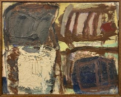 "Niña con Muñeca" Impasto Expresionismo Abstracto Mediados de Siglo Artista Femenina NYC