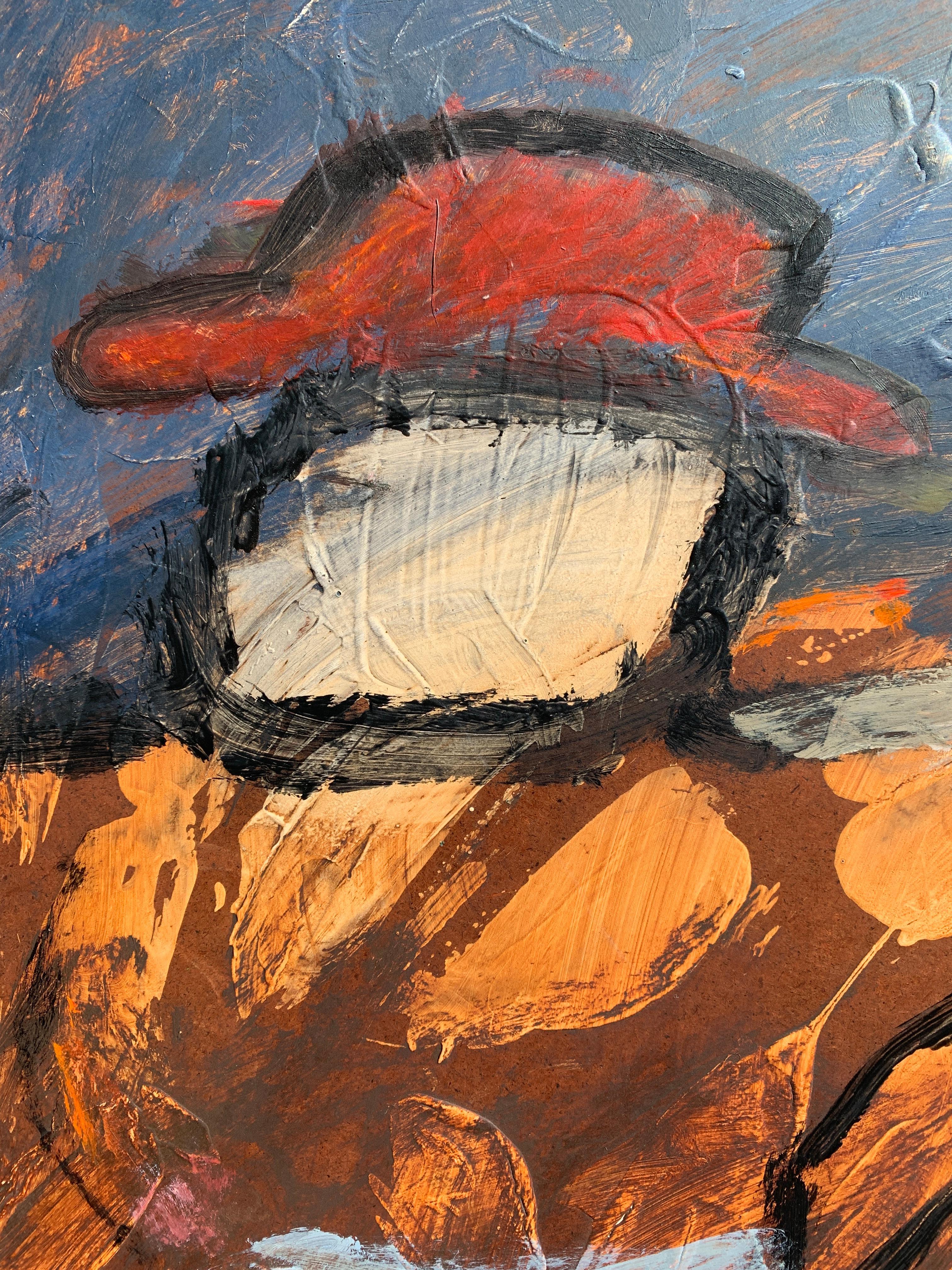 Sylvia Rutkoff (1919-2011)
Sr11-1
c.1960s
“The Cowboy”
Oil impasto on Masonite
42x36 period frame
Signed on reverse in pencil
Collection acquired from family estate
