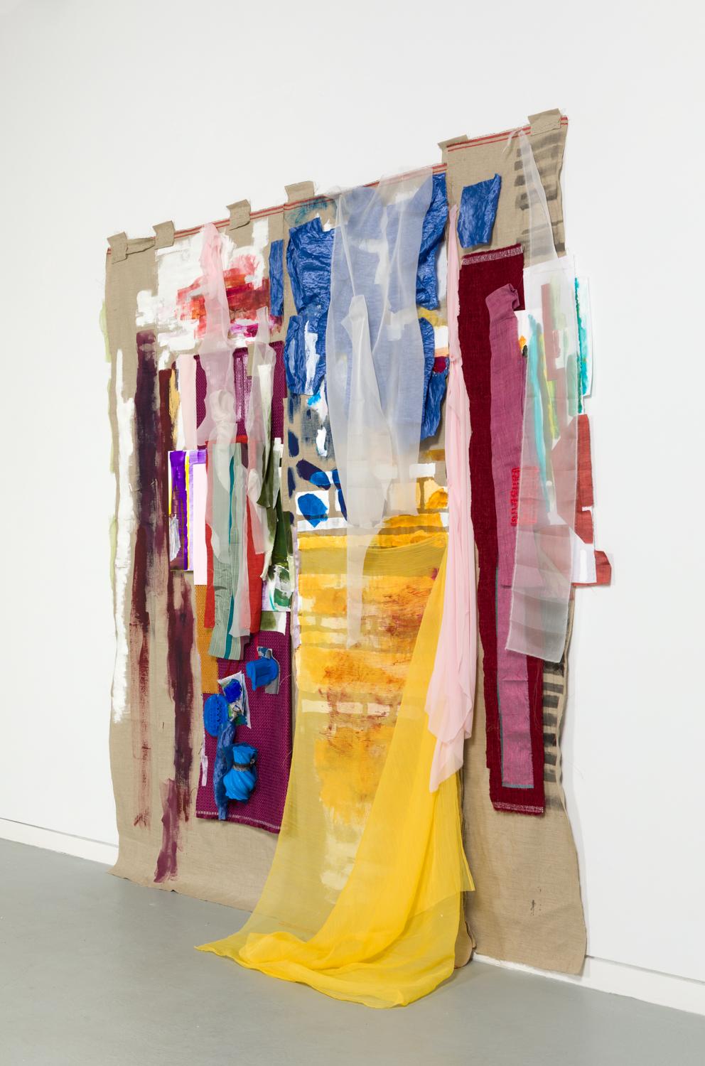 Sylvia Schwartz, Dressing-up_Detail, 2018, canvas, fabric, paint, plastic For Sale 1