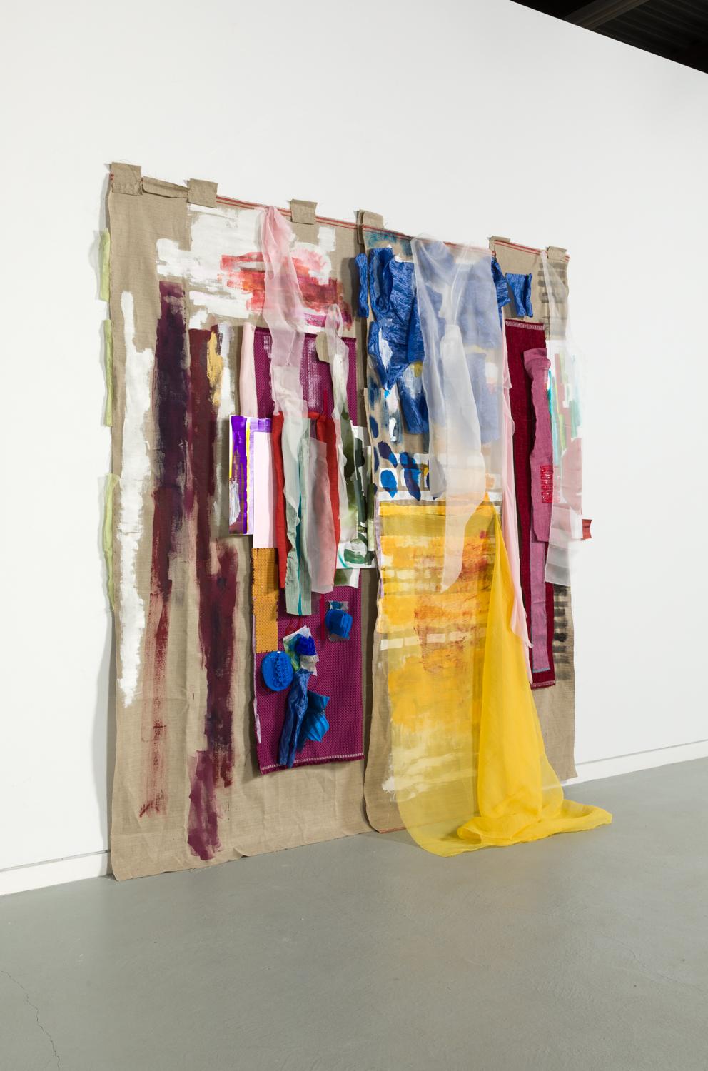 Sylvia Schwartz, Dressing-up_Detail, 2018, canvas, fabric, paint, plastic For Sale 2