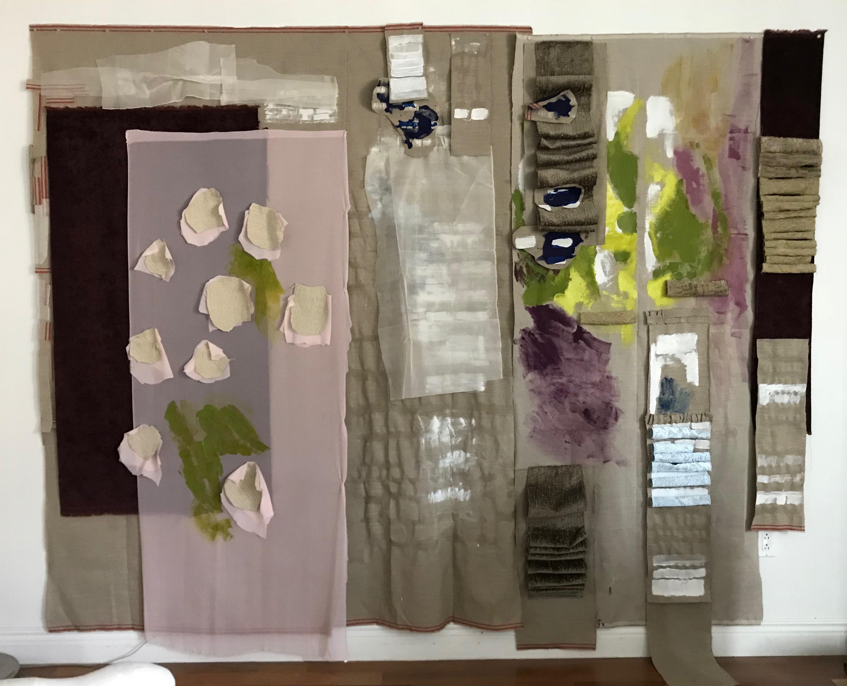 Sylvia Schwartz, Queen, 2018, canvas, fabric, paint, plastic