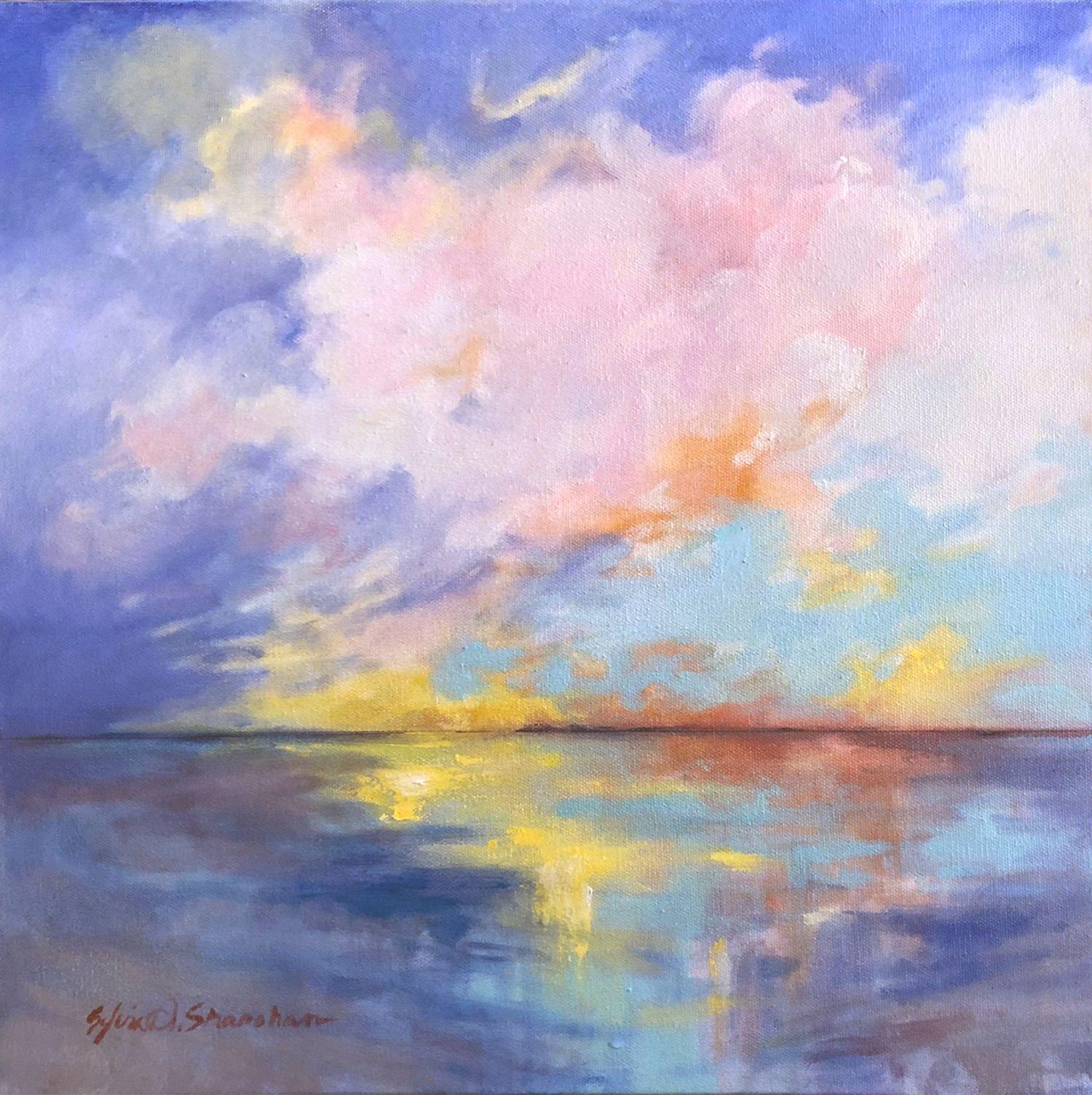 Cartoline dalla spiaggia #25, Pittura, Olio su tela - Painting di Sylvia Shanahan